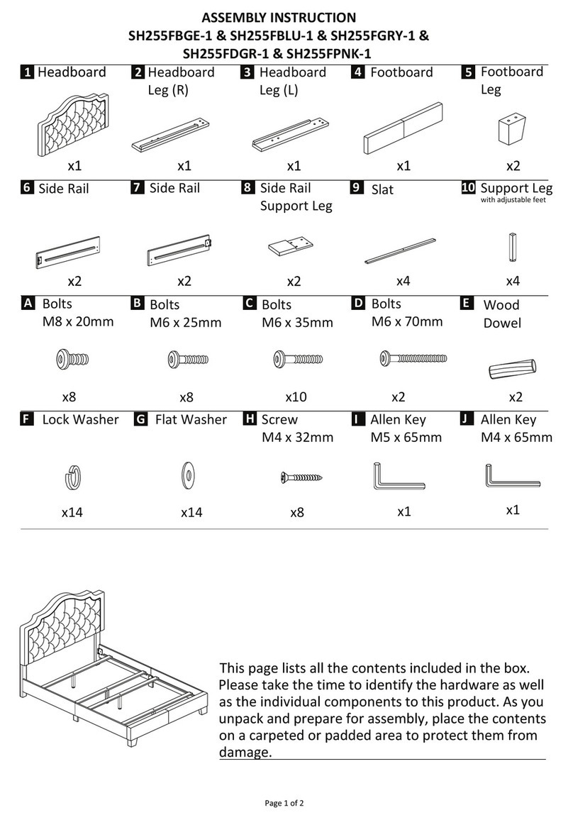 ROOMS TO GO SH255FBGE-1 Assembly instruction ROOMS TO GO SH255FBGE-1 Assembly instruction