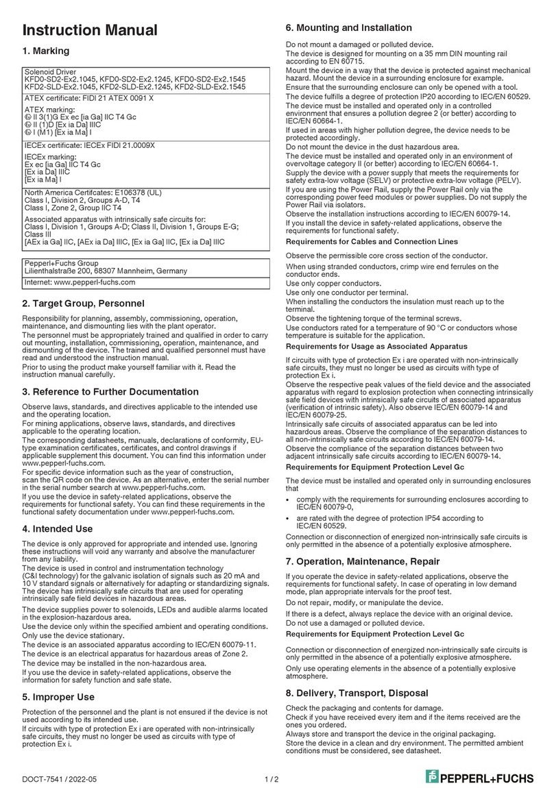 Pepperl+Fuchs KFD0-SD2-Ex2.1045 instruction manual Pepperl+Fuchs KFD0-SD2-Ex2.1045 instruction manual