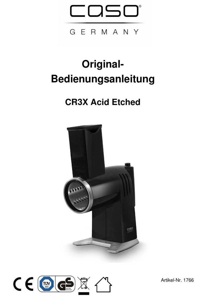 Caso CR3X Acid Etched User manual