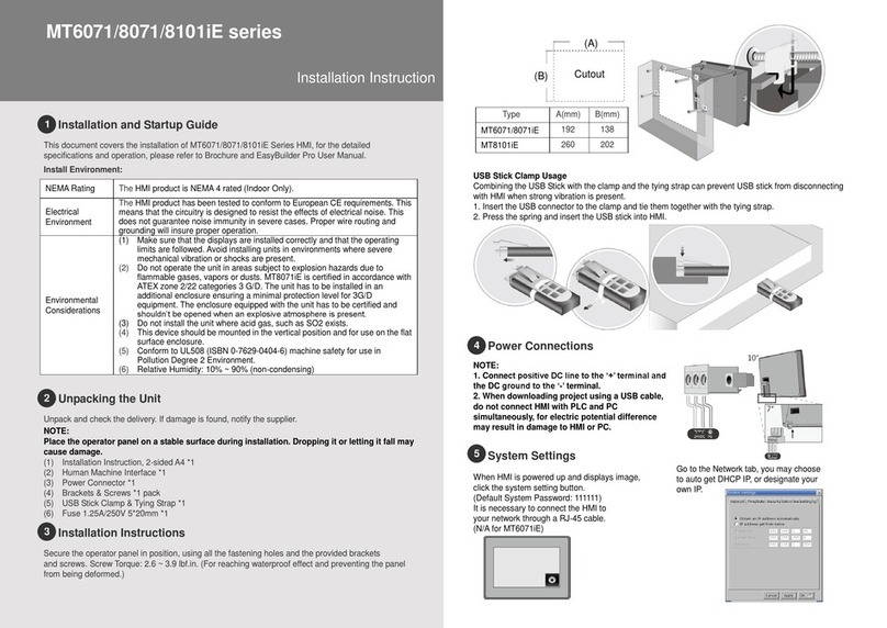 weintek MT6071 Series User manual