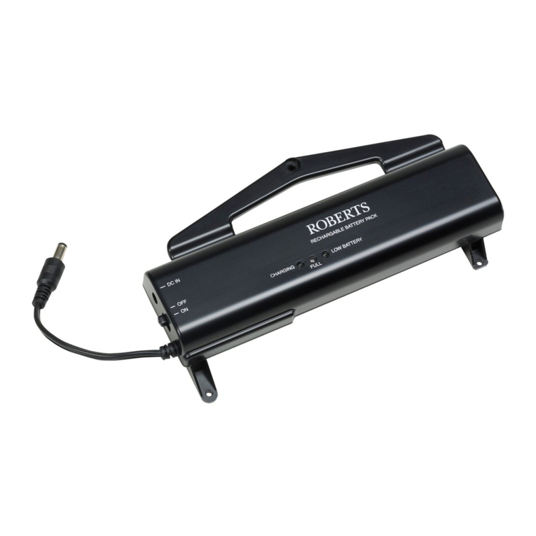 Roberts Rechargeable Battery Pack User manual