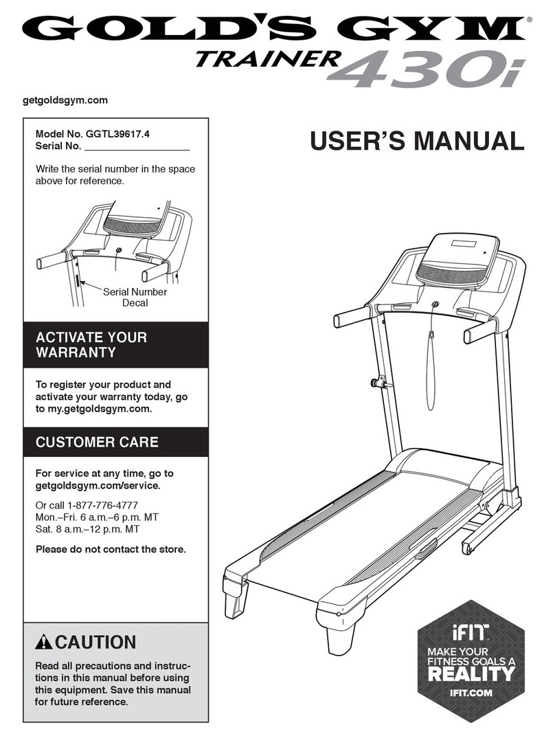Pro-Form GOLD'S GYM TRAINER 430i User manual