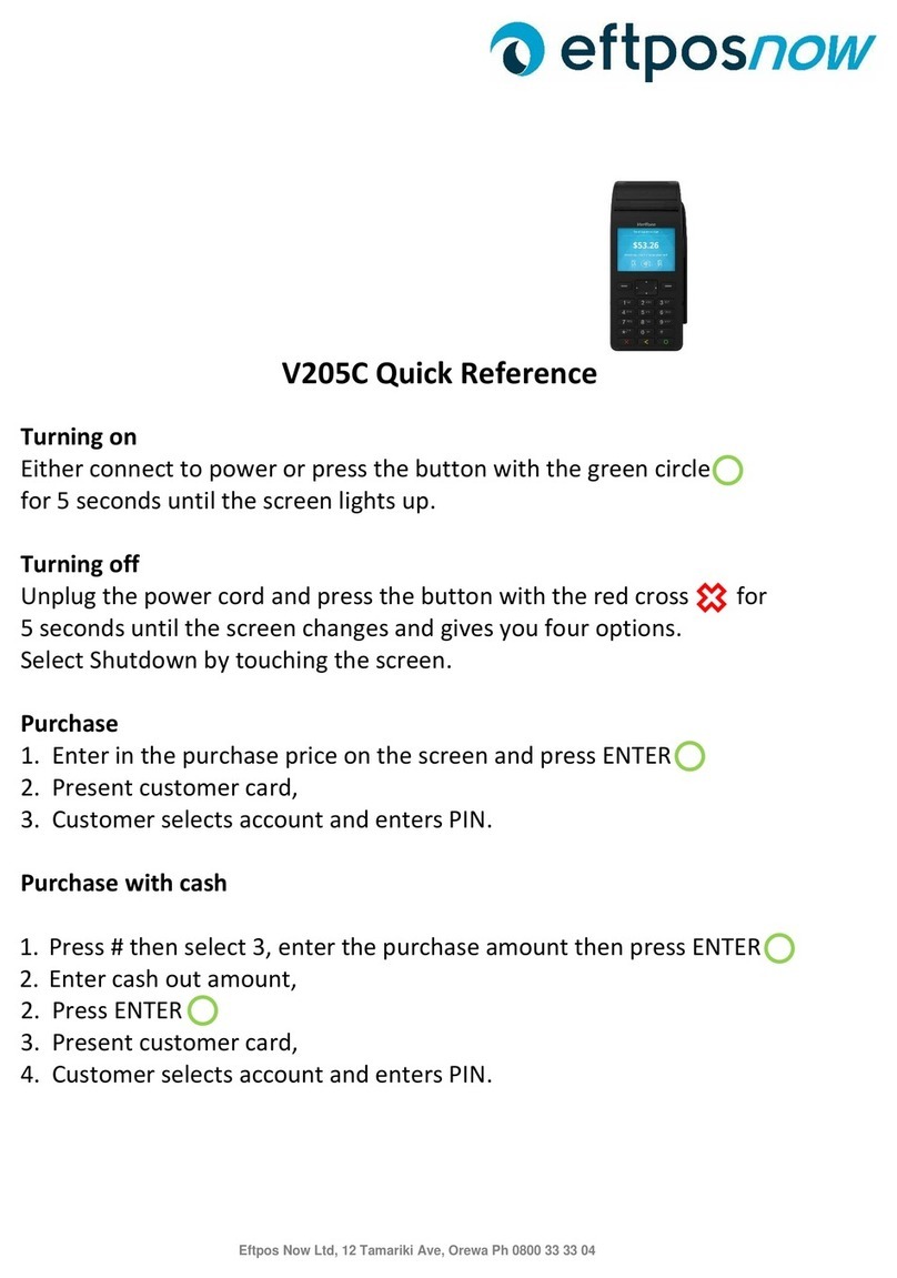 eftposnow V205C User manual