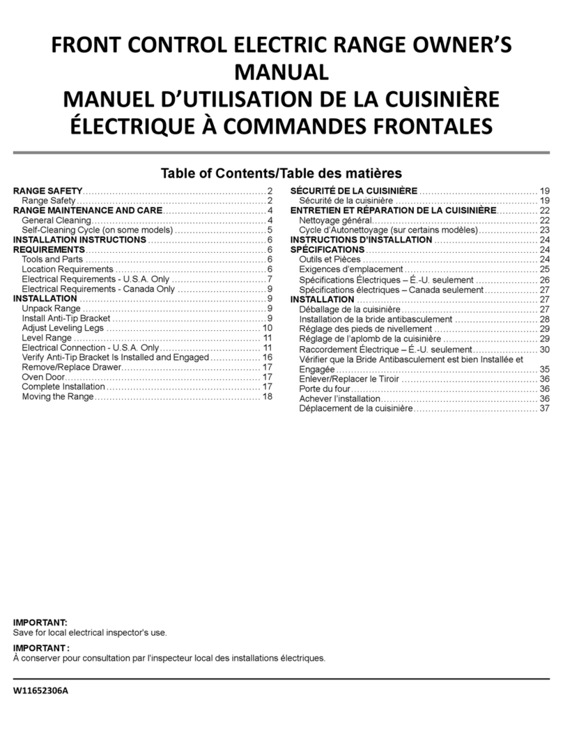Whirlpool W11652306A owner's manual