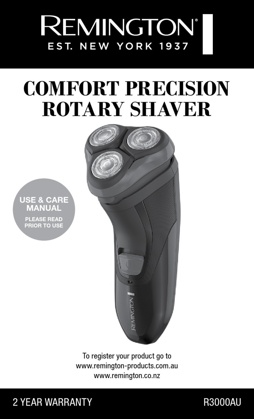 Remington COMFORT PRECISION ROTARY SHAVER User manual