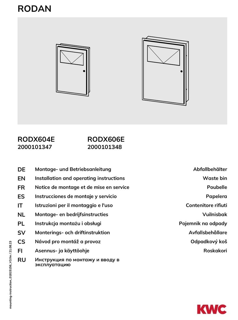 KWC RODAN RODX604E Installation and operating instructions