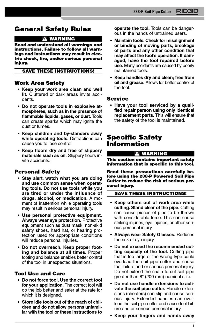 RIDGID 238-P User manual