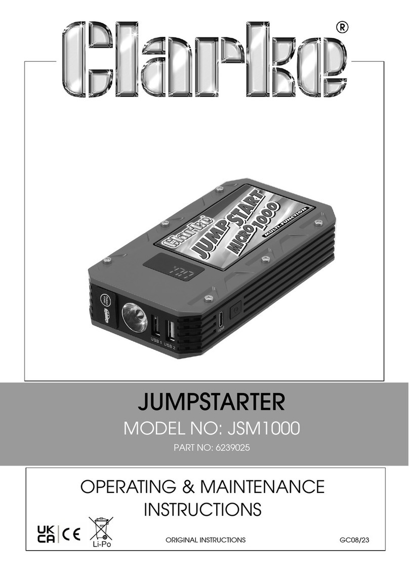 Clarke JSM1000 Installation and operation manual