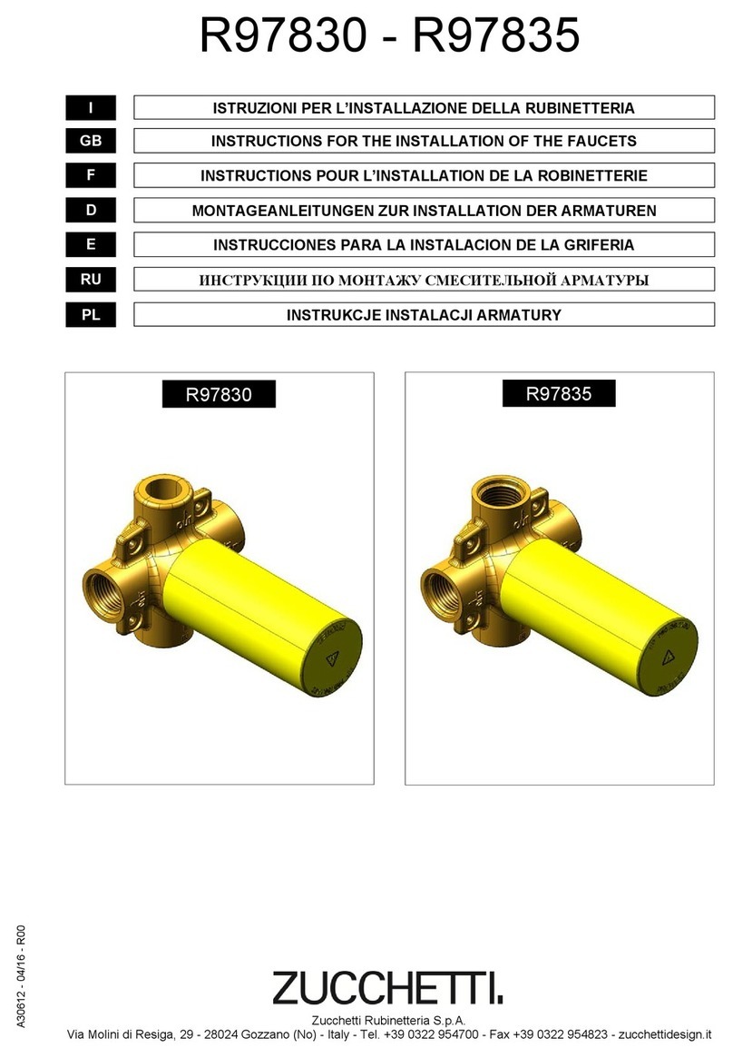 ZUCCHETTI R97830 Instruction for the installation ZUCCHETTI R97830 Instruction for the installation