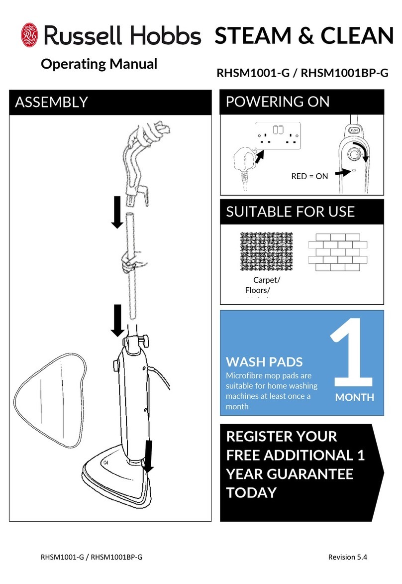Russell Hobbs STEAM & CLEAN RHSM1001BP-G User manual