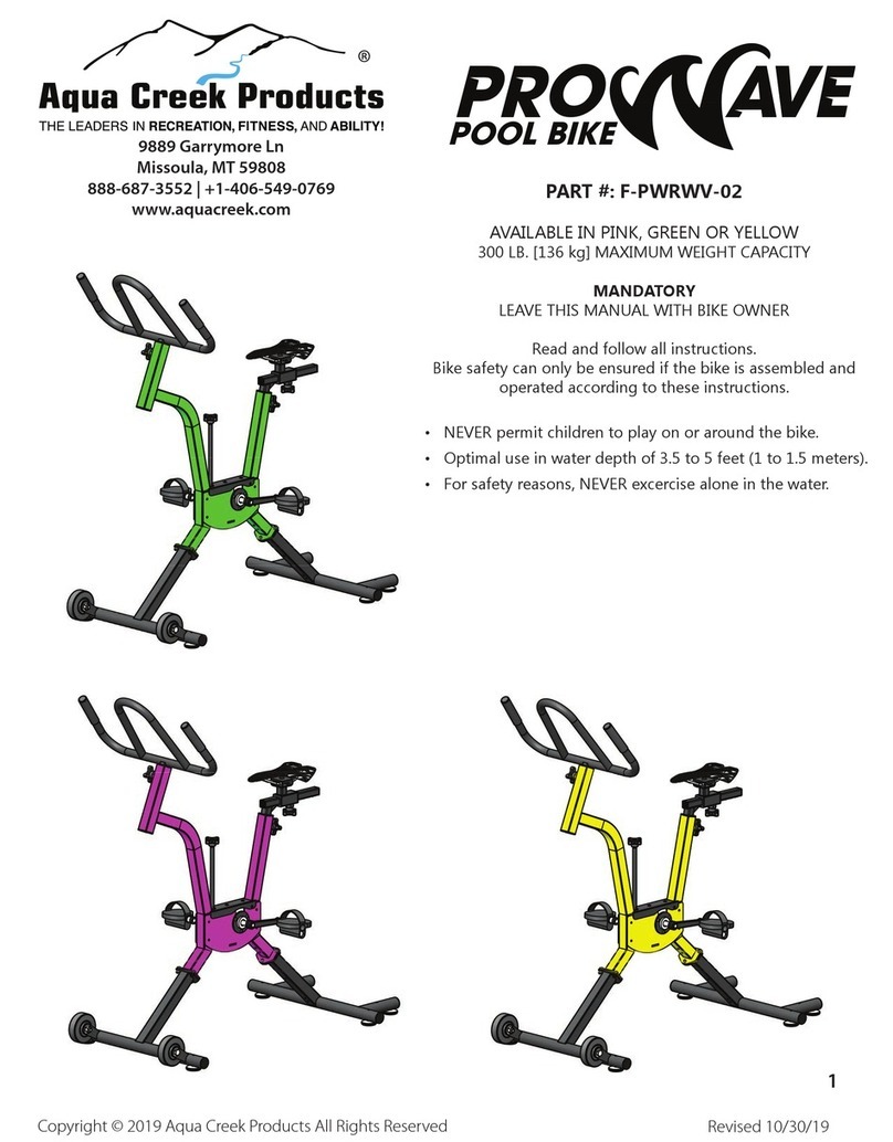 Aqua Creek Products PROWAVE POOL BIKE F-PWRWV-02 User manual