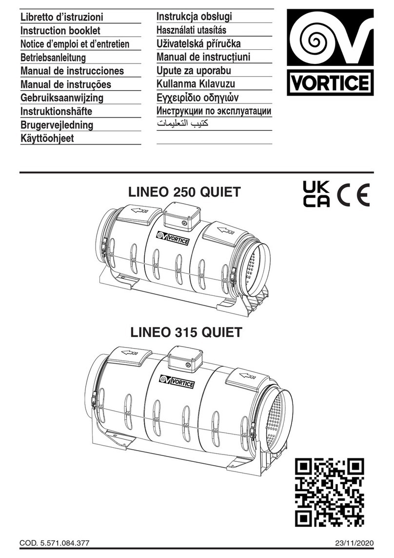 Vortice LINEO 315 QUIET ES Instruction booklet