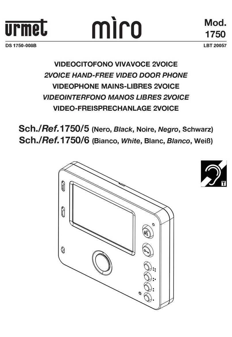 urmet domus miro 2VOICE 1750 manual