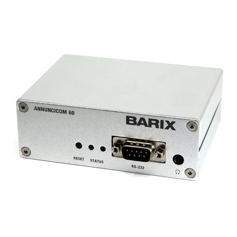 BARIX Annuncicom 60 User manual