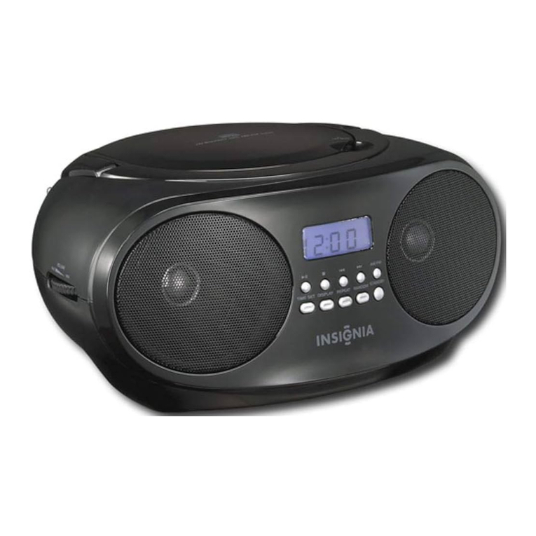 Insignia NS-B4111 - CD Boombox With AM/FM Tuner quick start guide