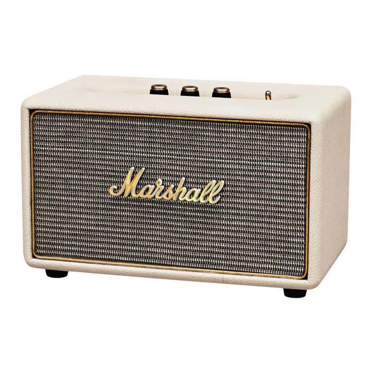 Marshall Amplification Acton Bluetooth User manual Marshall Amplification Acton Bluetooth User manual