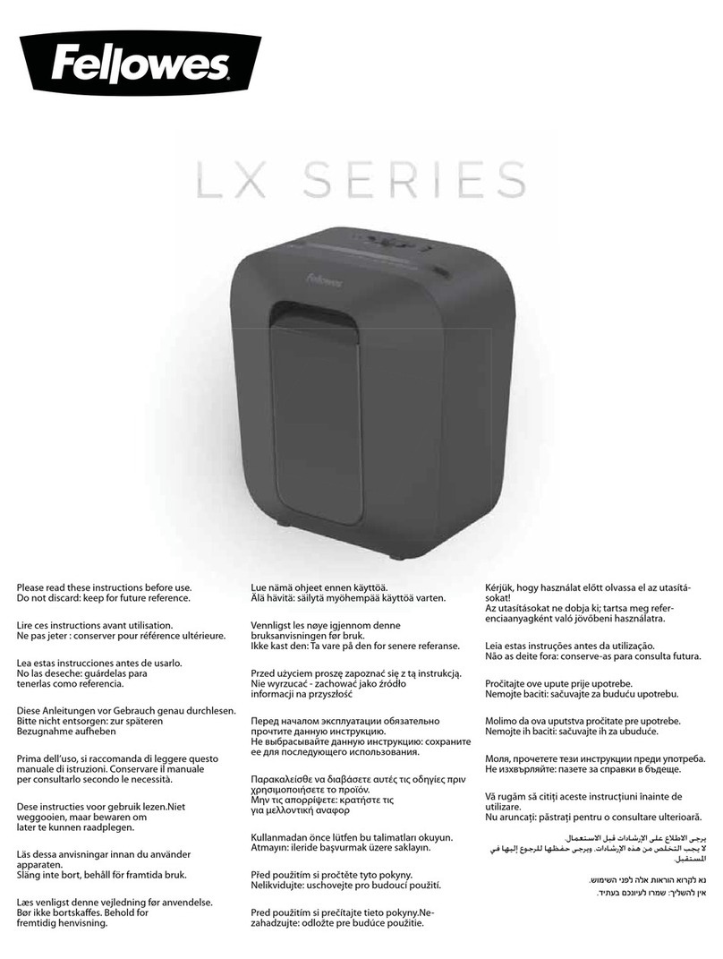 Fellowes LX25M User manual