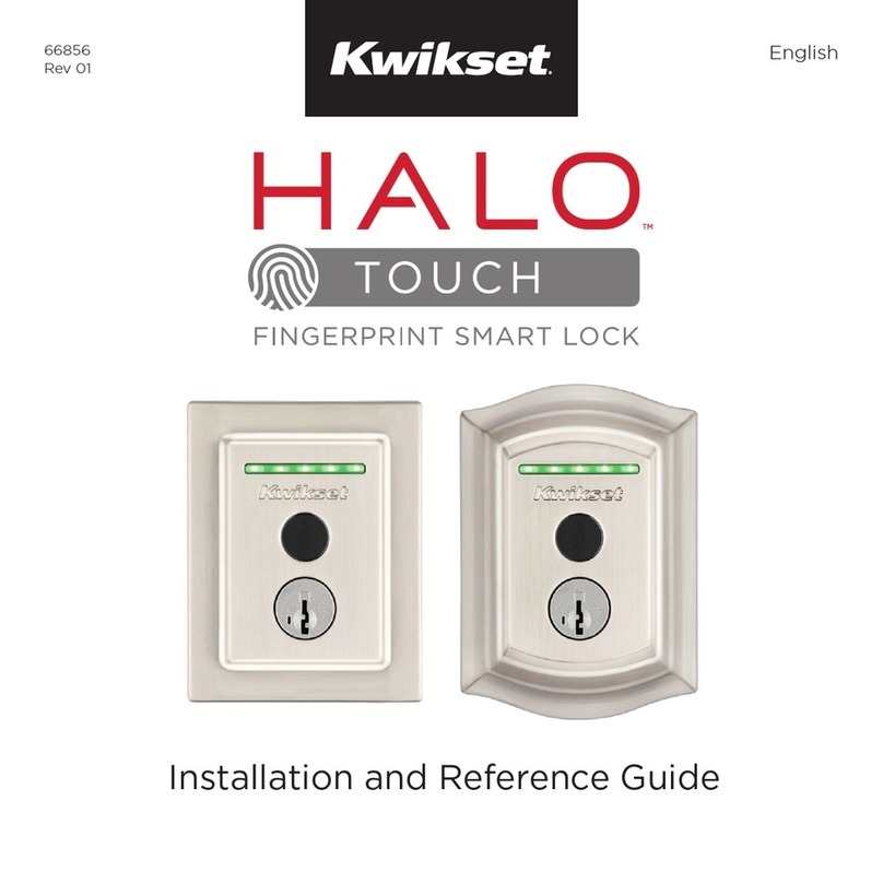 Kwikset HALO TOUCH 959TRL Installation and operating manual