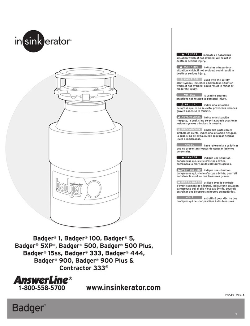 InSinkErator Badger 500 Plus User manual
