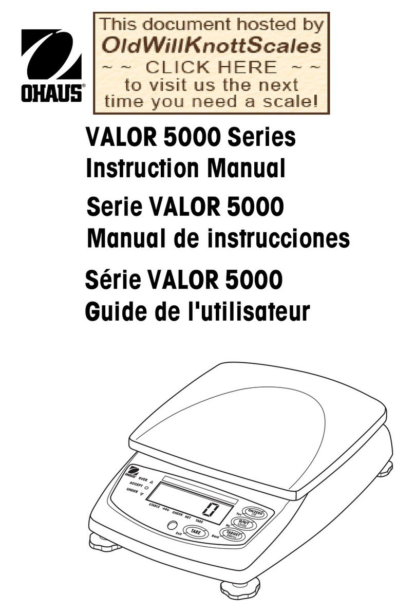 OHAUS VALOR 5000 H Series instruction manual OHAUS VALOR 5000 H Series instruction manual