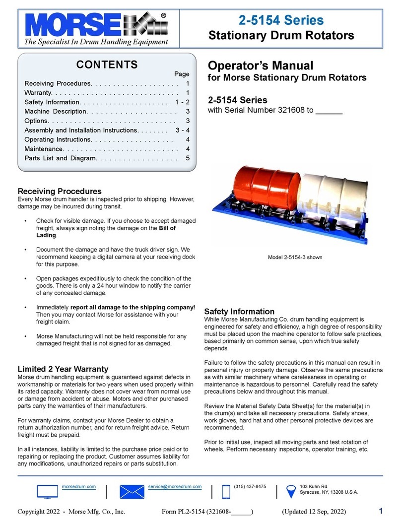 morse 2-5154 Series Operator's manual
