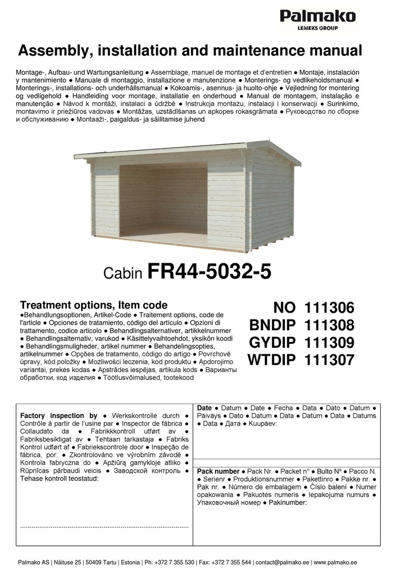 Lemeks Palmako FR44-5032-5 Installer manual