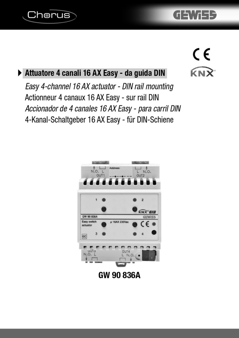 Gewiss Chorus GW 90 836A manual