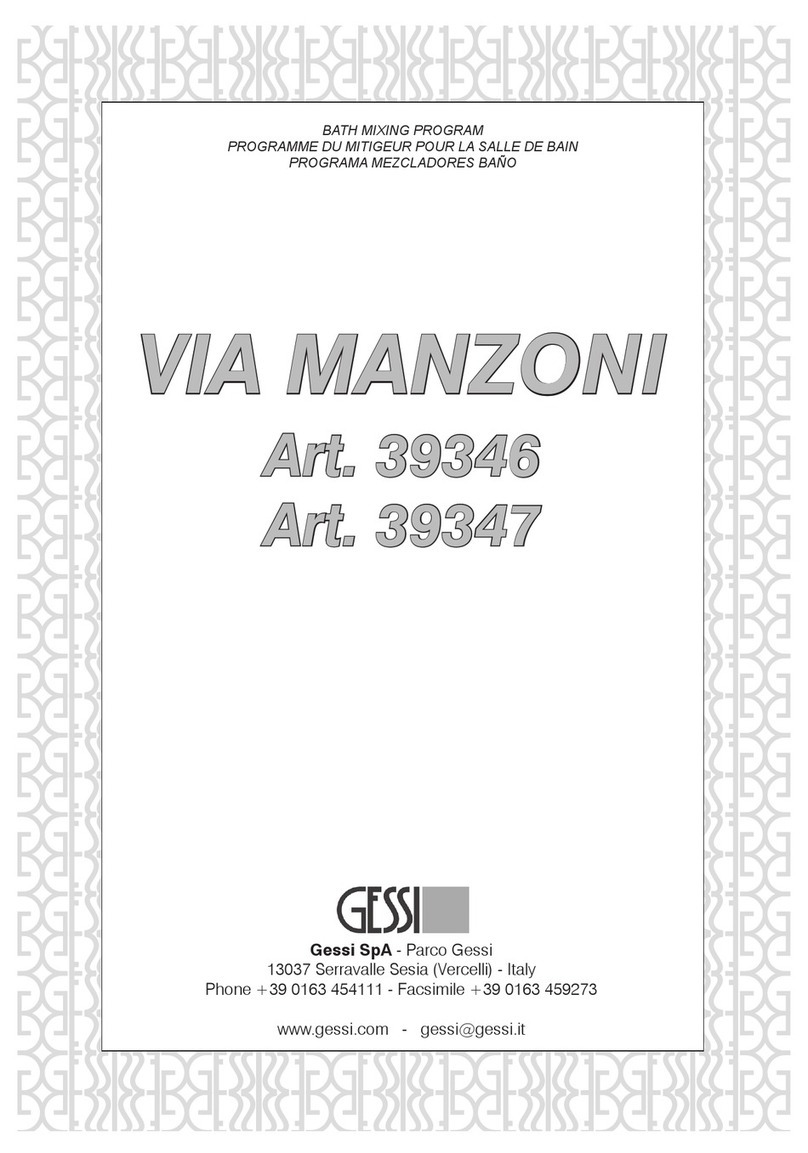 Gessi VIA MANZONI 39346 User manual