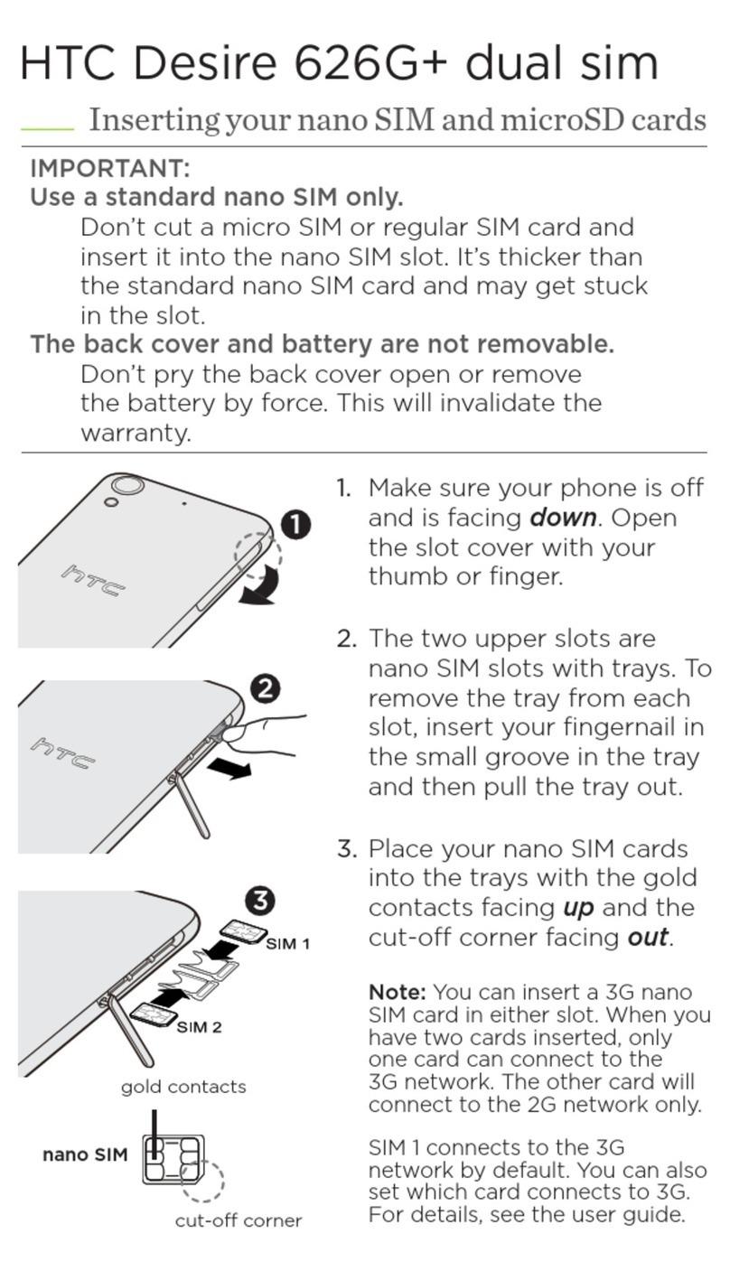 HTC Desire 626G+ dual sim User manual
