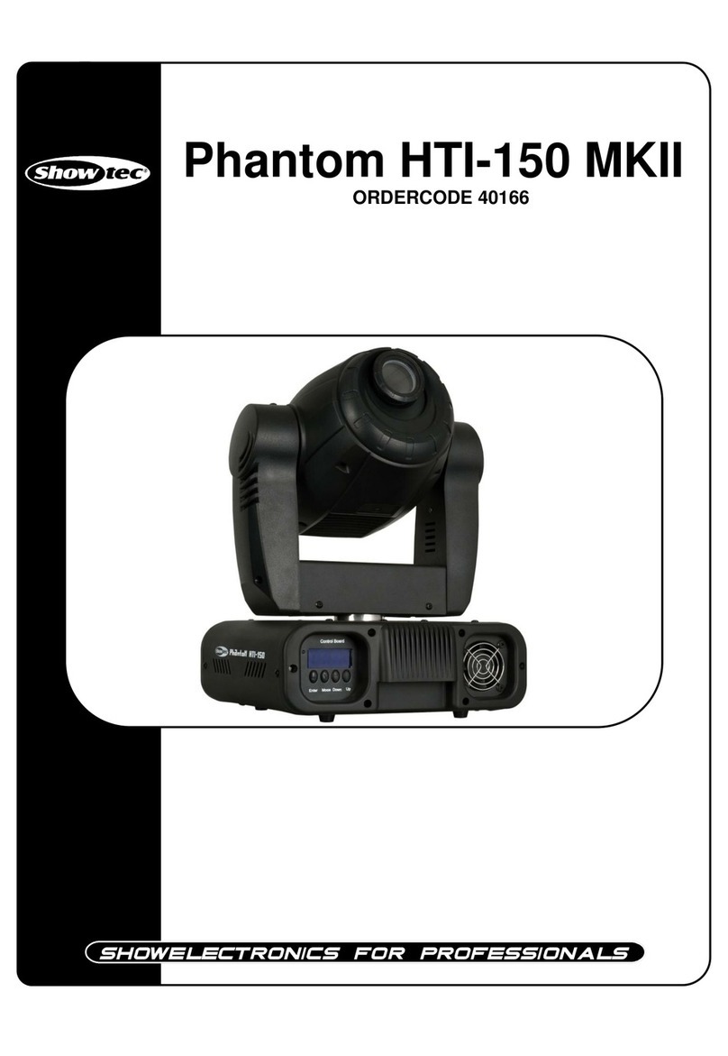 Show Tec Phantom HTI-150 MKII User manual Show Tec Phantom HTI-150 MKII User manual
