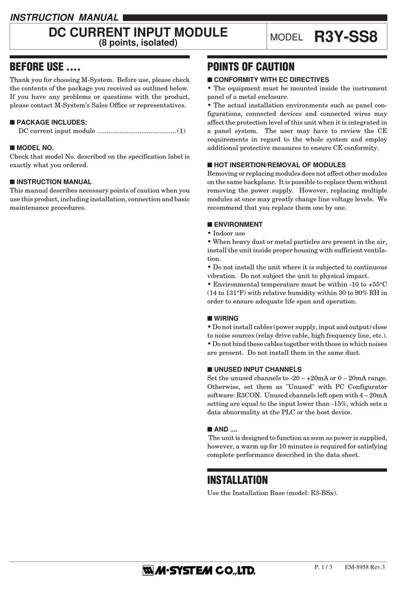 M-system R3Y-SS8 User manual