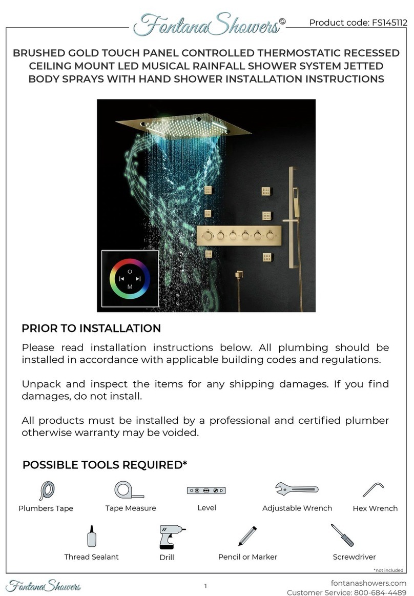 Fontana Showers FS145112 installation instructions