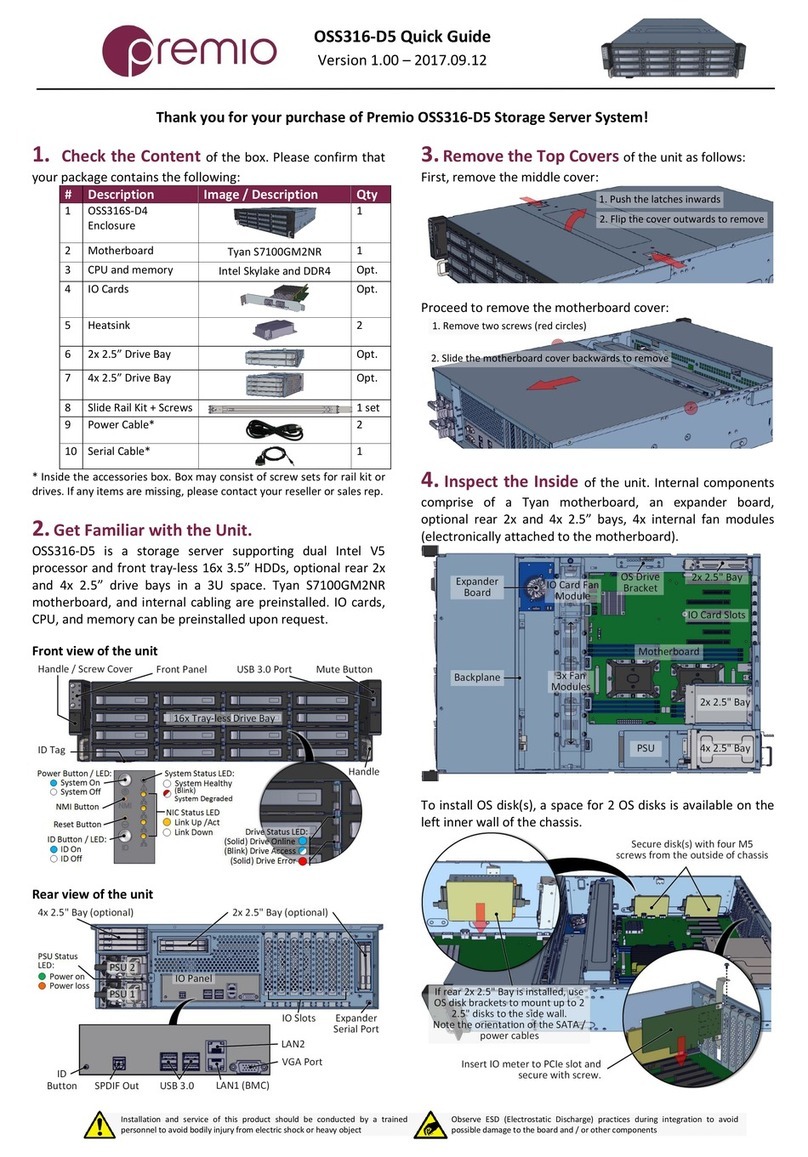 Premio OSS316-D5 User manual
