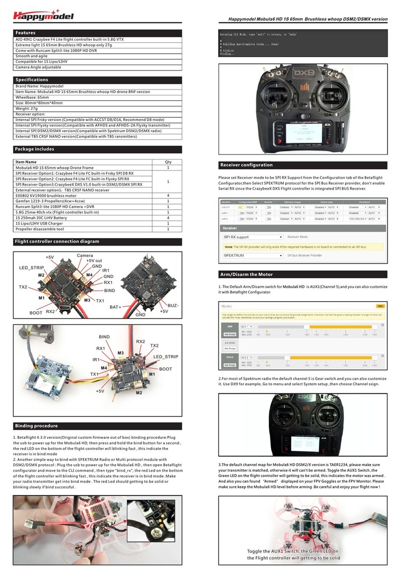 Happymodel Mobula6 quick start guide