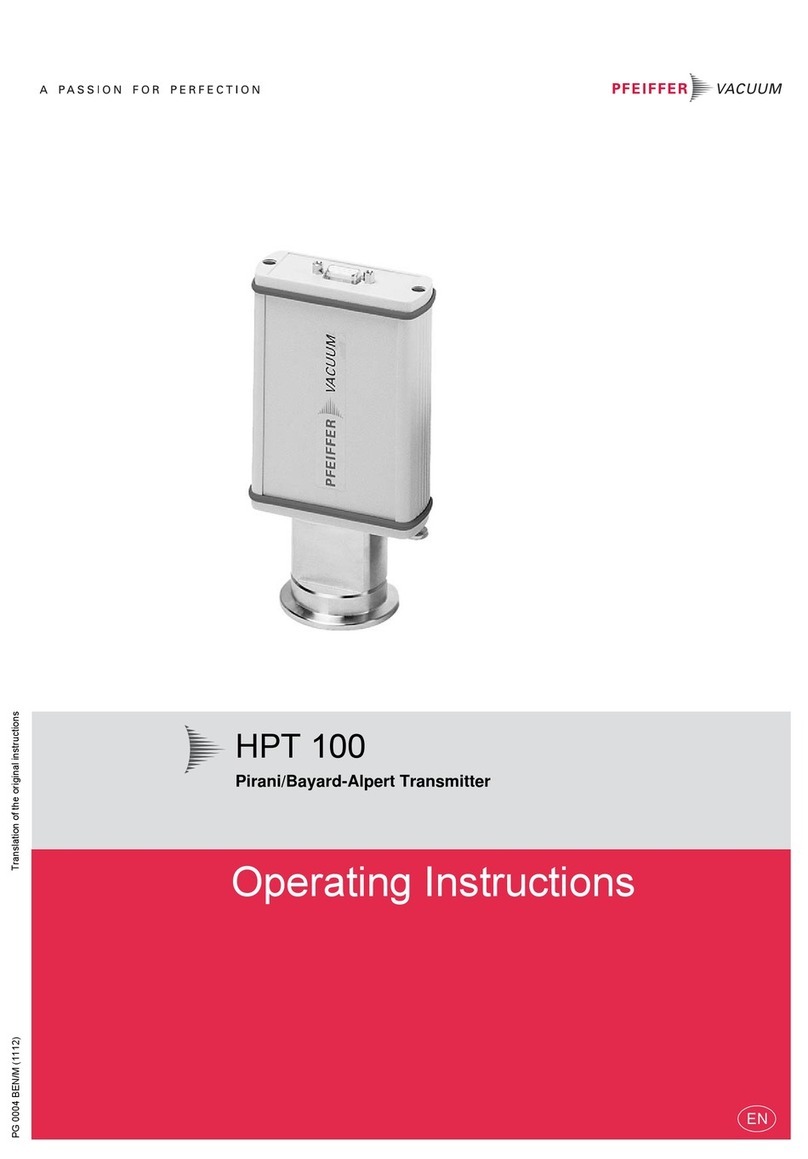 Pfeiffer Vacuum HPT 100 operating instructions