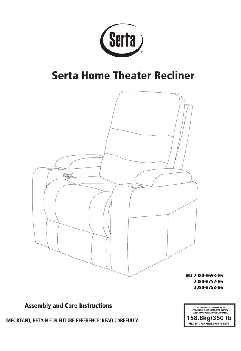 Serta 2080-8693-86 Assembly and care instructions