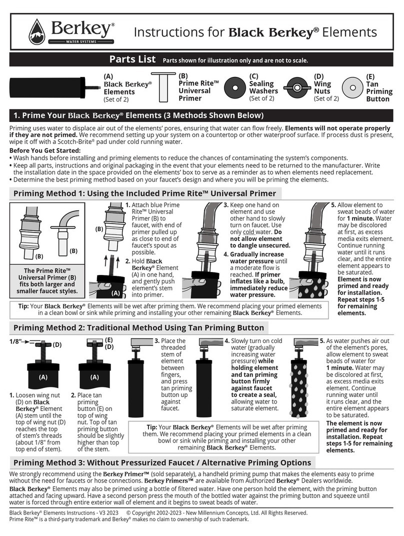 Berkey Black Berkey Elements User manual
