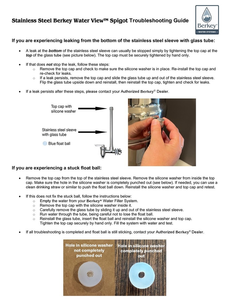 Berkey Water View troubleshooting guide Berkey Water View troubleshooting guide