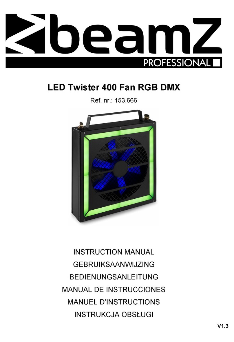 Beamz LED Twister 400 Fan RGB DMX User manual