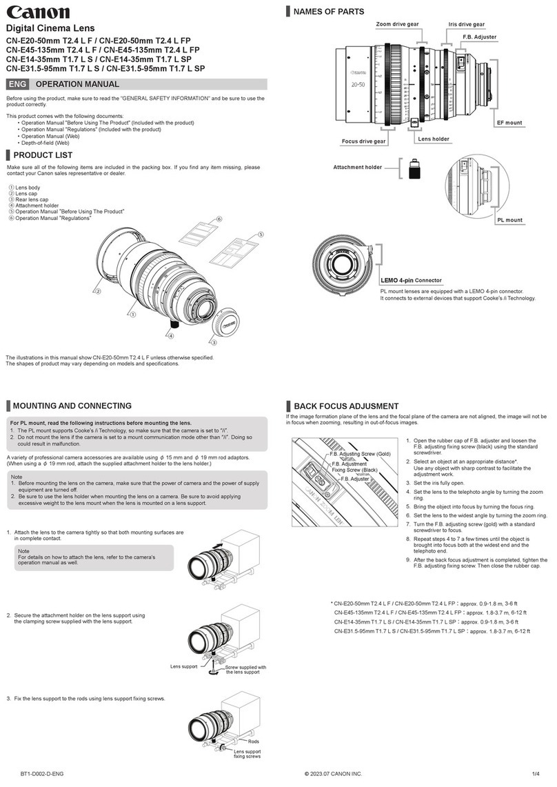 Canon CN-E31.5-95mm T1.7 L S User manual