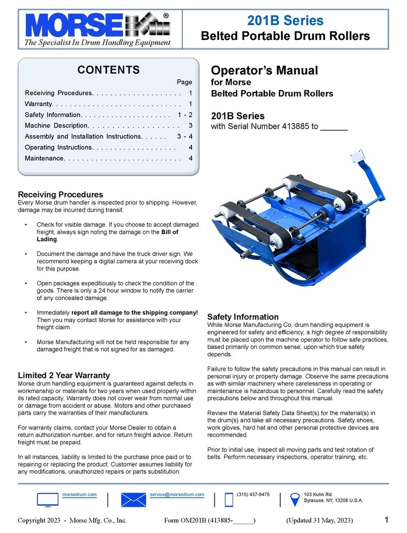 morse 413885 Operator's manual