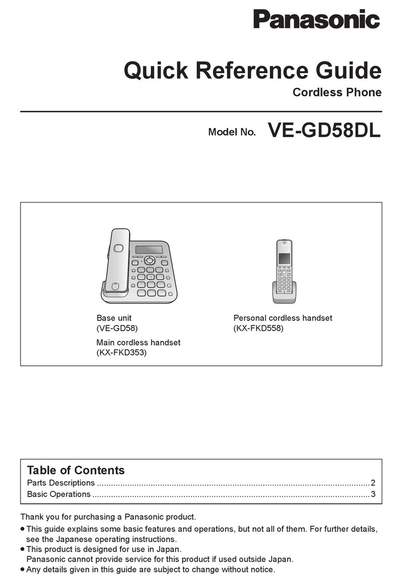 Panasonic VE-GD58DL User manual