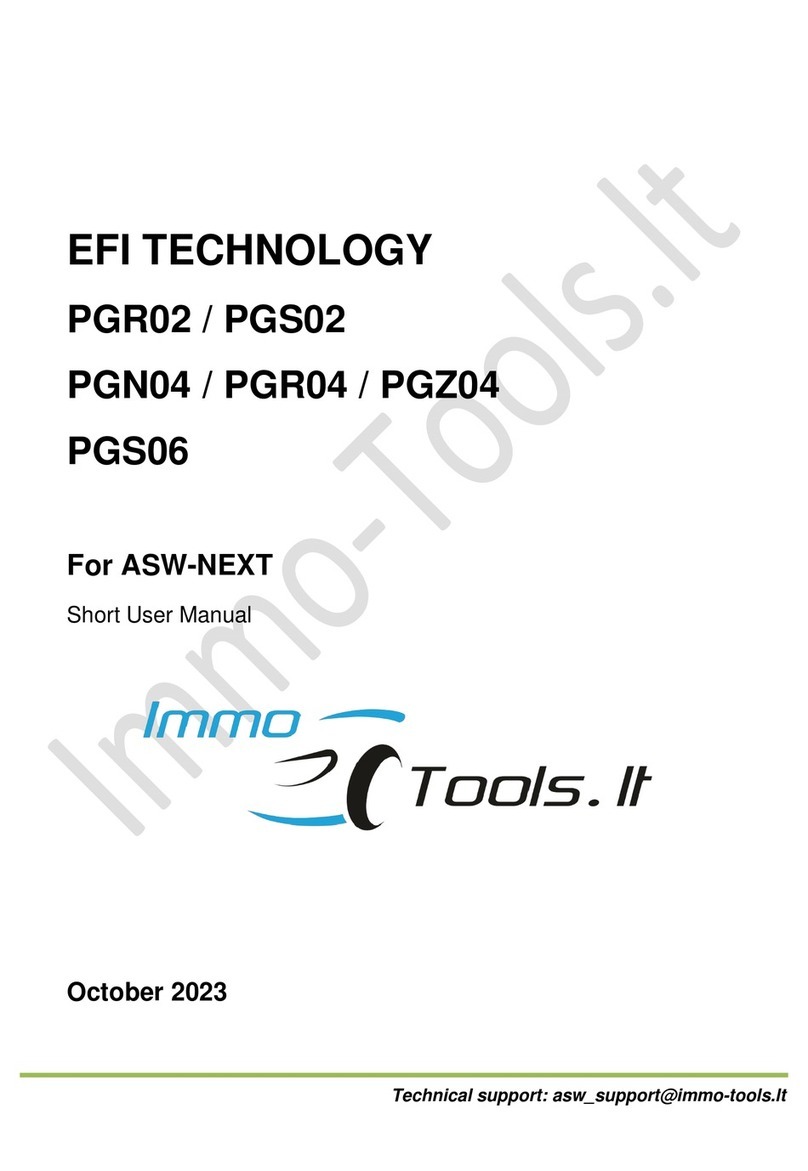 IMMO EFI PGR02 Short user manual IMMO EFI PGR02 Short user manual