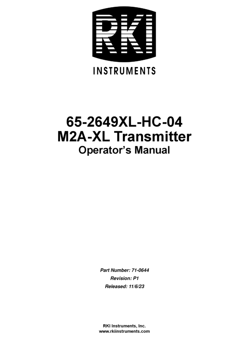 RKI Instruments 65-2649XL-HC-04 User manual