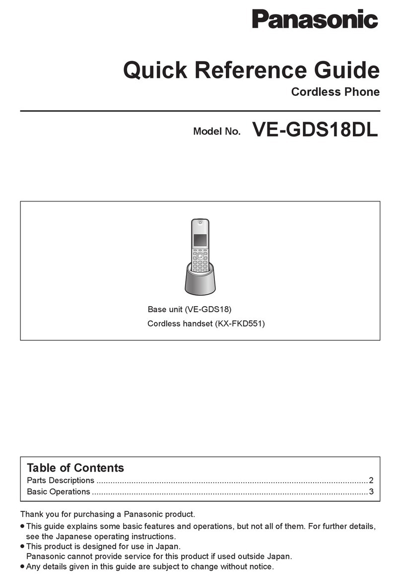 Panasonic VE-GDS18DL User manual