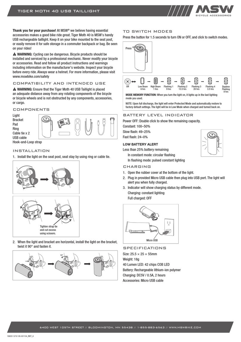 MSW TIGER MOTH 40 User manual