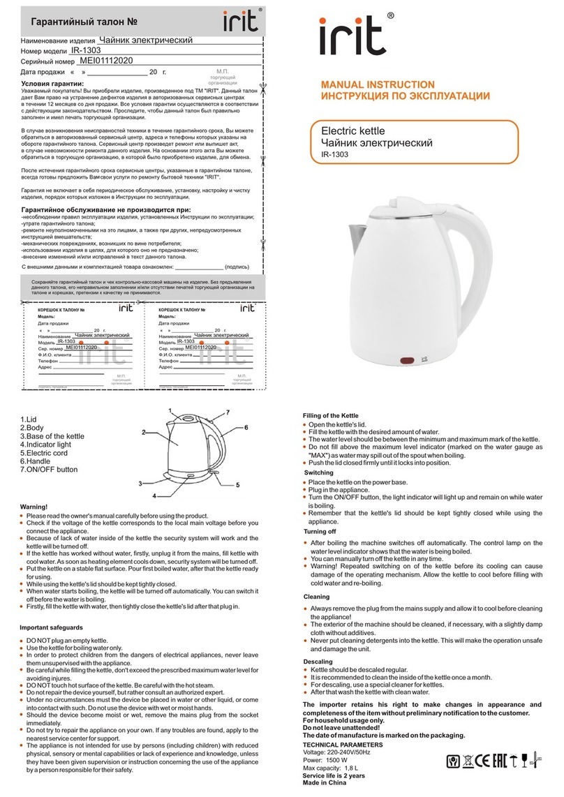 IRIT IR-1303 User manual