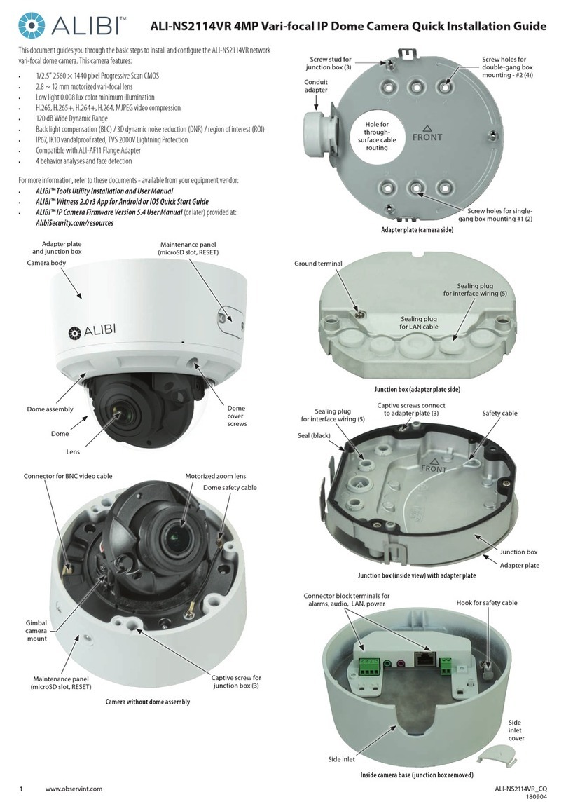Observint ALIBI ALI-NS2114VR Quick installation guide