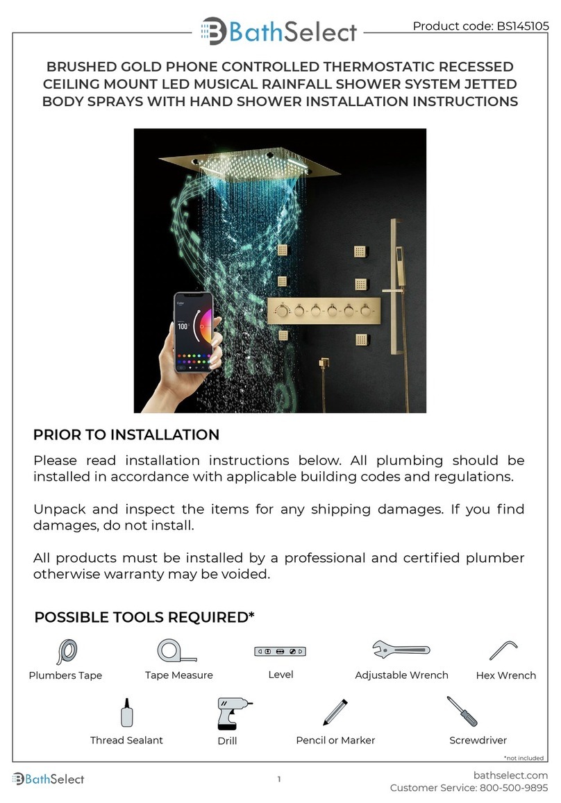 BATHSELECT BS145105 installation instructions