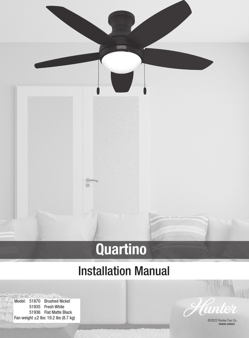 Hunter Quartino 51870 User manual